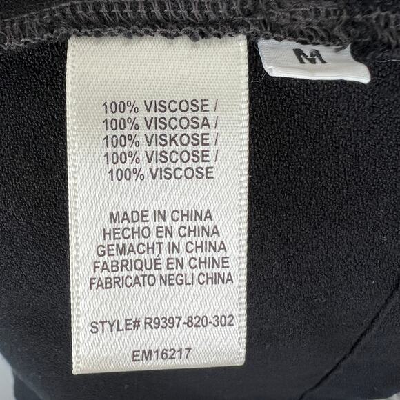 ANTHROPOLOGIE Cloth & Stone Black Bell Sleeve Keyhole Back Long Sleeve Top Sz M - Picture 8 of 9